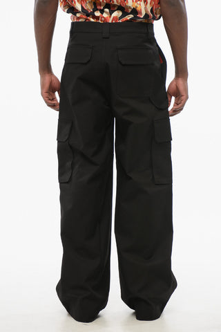 Pantaloni Cargo in Cotone Stretch con Passanti