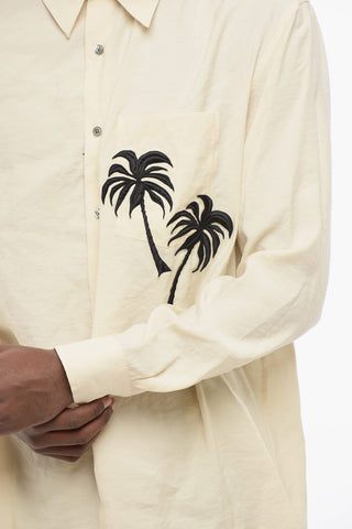 EMPORIO Camicia PALM Ricamata con Taschino