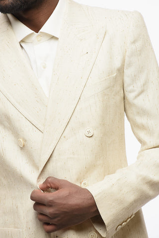 Blazer Doppiopetto BRUCE in Misto Seta con Tasche a Toppa