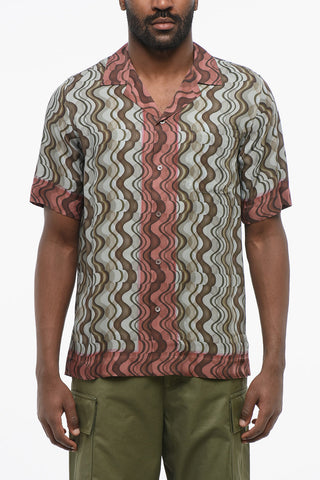 Camicia in Chiffon CARLTONE con Motivo Geometrico