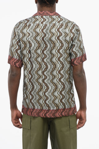 Camicia in Chiffon CARLTONE con Motivo Geometrico