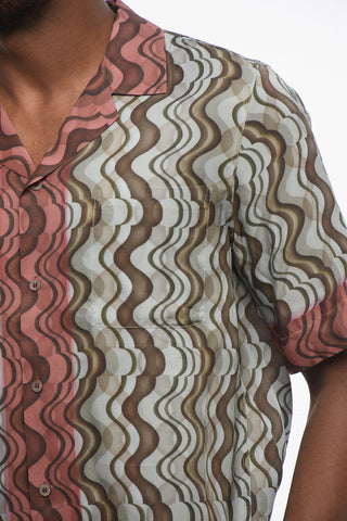 Camicia in Chiffon CARLTONE con Motivo Geometrico