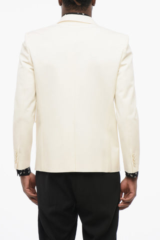 Wool Slim Fit Blazer with Peak Lapel