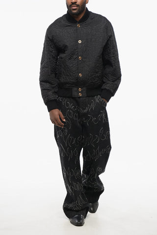 Quilted Bomber BAROCCO with Jewel Buttons