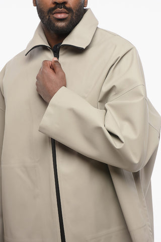 Monochrome Nylon Zip-Up Windbreaker