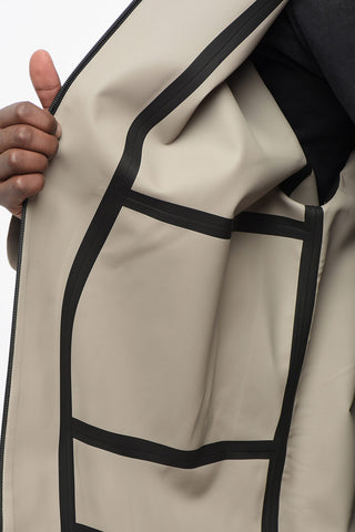 Monochrome Nylon Zip-Up Windbreaker