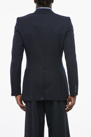 Double-breasted BRUCE Wool Blend Blazer with Patch Pockets