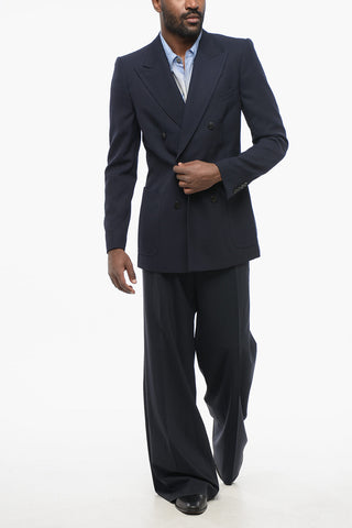 Double-breasted BRUCE Wool Blend Blazer with Patch Pockets