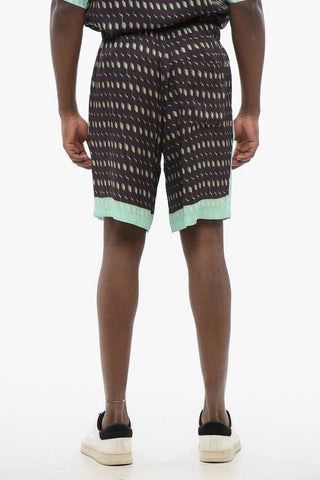 Geometric Patterned PIPERI Chiffon Shorts