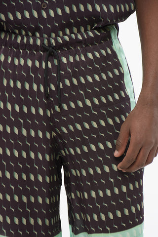 Geometric Patterned PIPERI Chiffon Shorts