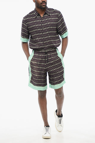 Geometric Patterned PIPERI Chiffon Shorts