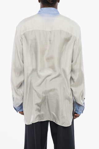 Camicia in Seta CALANDER con Taschini e Motivo Degradè