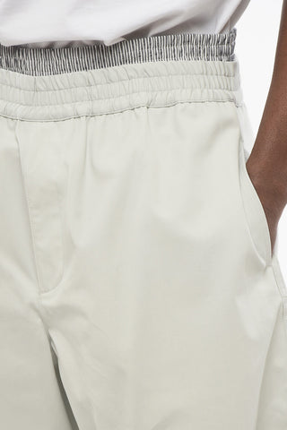 3-Pocket Cotton Shorts with Double-layered Detail