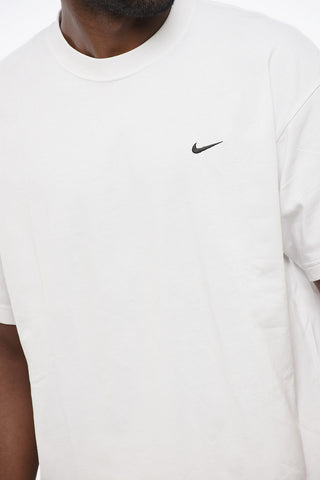 Cotton Crew-neck T-shirt with Contrasting Monogram