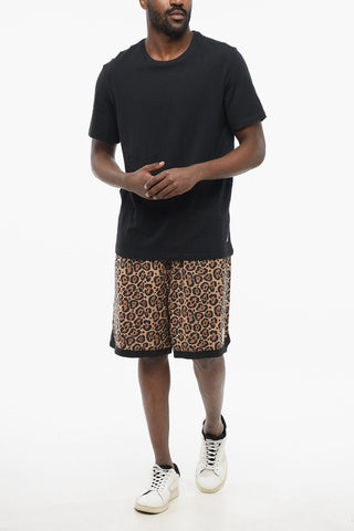 AIR JORDAN Solid Color Stretch Cotton T-Shirt with Contrasting Embroidery