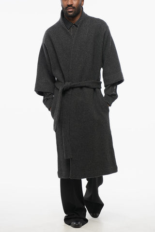Cashmere Blend Coat with Belt