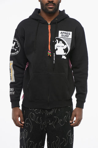 Fleeced Cotton WARDA Hoodie with Maxi Embroidery on the Back