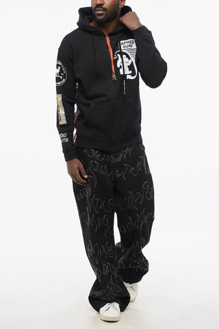 Fleeced Cotton WARDA Hoodie with Maxi Embroidery on the Back