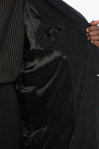 Double-breasted Cotton Terry Trench Coat with Belt