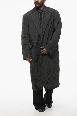 Trench in Nylon District Check con Design Tascabile