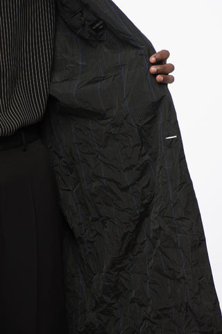 Trench in Nylon District Check con Design Tascabile