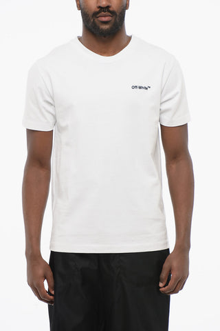 PERMANENT Cotton FOR ALL Slim Fit Crew-Neck T-shirt with Contrast Embroidery 