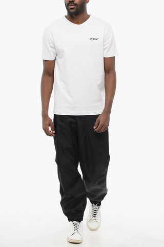 PERMANENT Cotton FOR ALL Slim Fit Crew-Neck T-shirt with Contrast Embroidery 