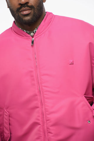 PINK PP Bomber ICONIC STUD con Fodera in Pelliccia