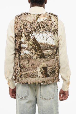 Printed Cotton Padded Gilet CAMOUFLAGE with Velcro Closures