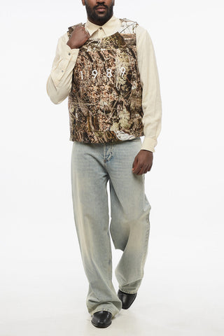 Printed Cotton Padded Gilet CAMOUFLAGE with Velcro Closures