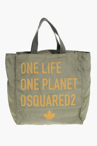 OLOP Nylon Tote Bag with Front Print