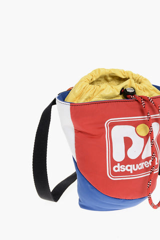 Borsa a Tracolla in Tessuto Tecnico con Moschettone