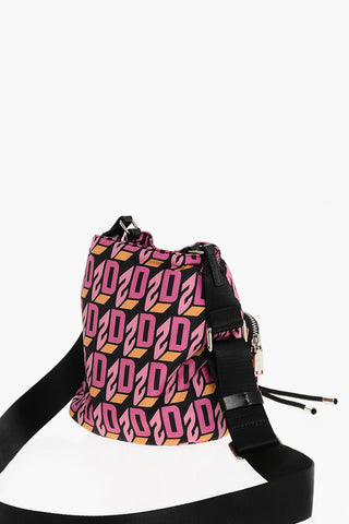 Monogram Nylon Crossbody Bag with Drawstring