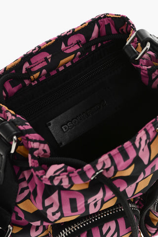 Monogram Nylon Crossbody Bag with Drawstring