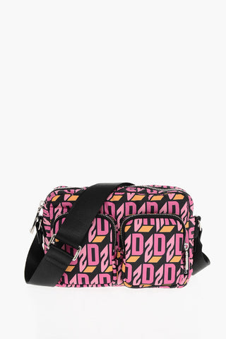 Borsa a Tracolla in Nylon Monogram con Tasche Esterne