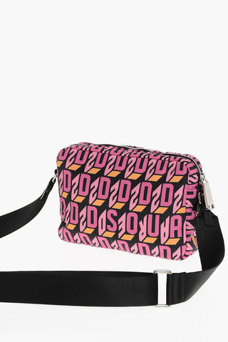 Borsa a Tracolla in Nylon Monogram con Tasche Esterne