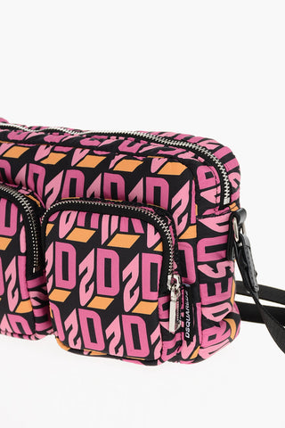 Borsa a Tracolla in Nylon Monogram con Tasche Esterne