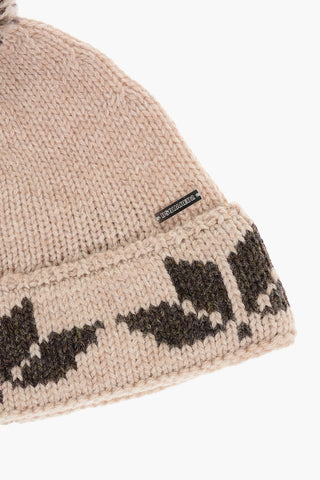 Cappello Beanie in Lana con Pon Pon