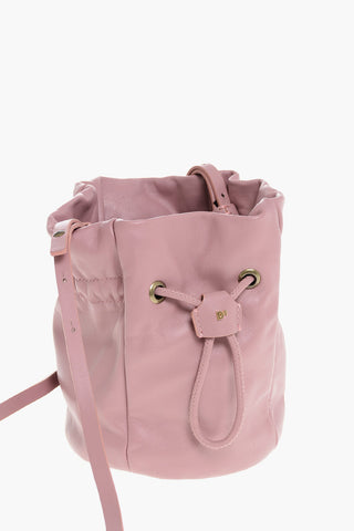Borsa a Secchiello in Pelle con Tracolla Removibile