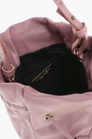 Borsa a Secchiello in Pelle con Tracolla Removibile