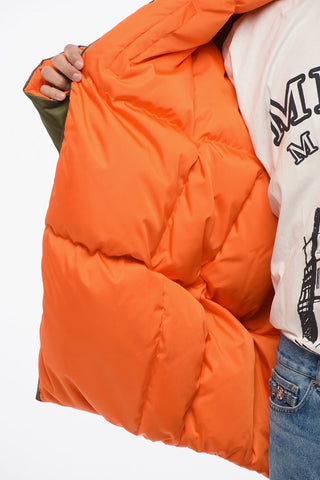 Piumino RE-NYLON Oversized con Bottoni a Pressione