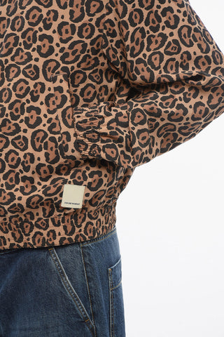 EMPORIO Unlined Reversible Bomber Jacket with Animal Pattern