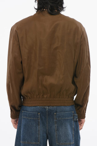 EMPORIO Unlined Reversible Bomber Jacket with Animal Pattern