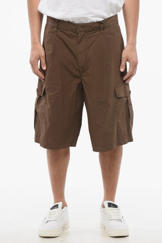 EMPORIO Single-pleated Cotton Cargo Shorts