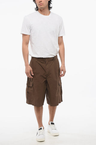 EMPORIO Single-pleated Cotton Cargo Shorts