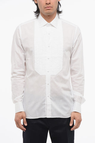 Solid Color Poplin Cotton SOHO Tuxedo Shirt