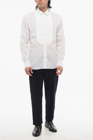 Solid Color Poplin Cotton SOHO Tuxedo Shirt