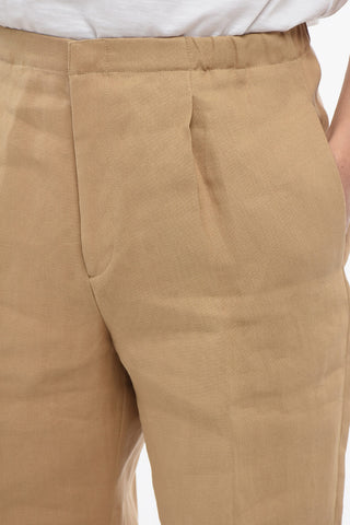 Textile Paper Pants with Elastic Waistband