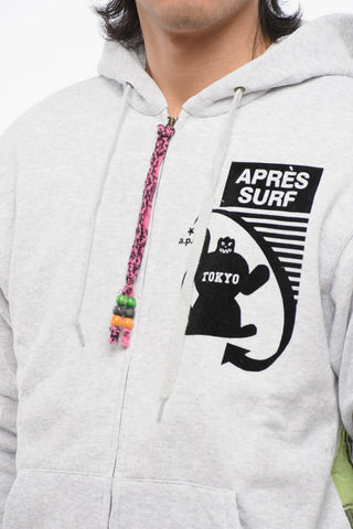 Fleeced Cotton WARDA Hoodie with Maxi Embroidery on the Back