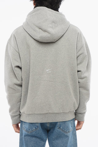 MATTHEW M WILLIAMS Solid Color Cotton Blend Sweatshirt with Zip Closure